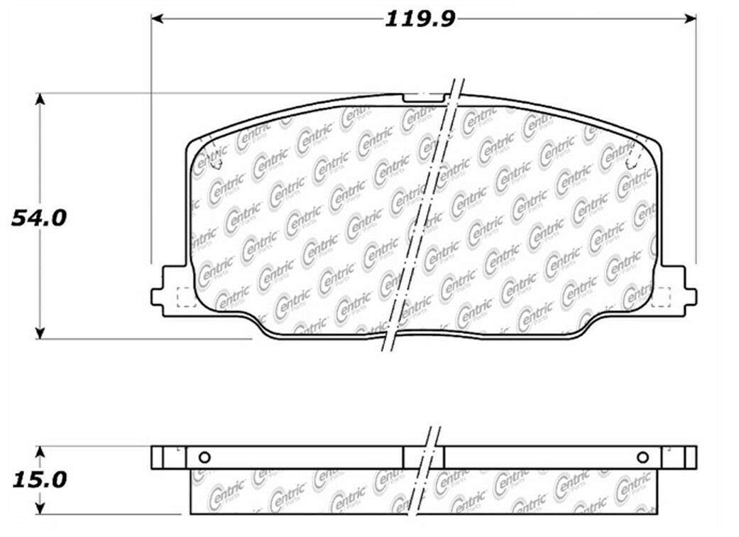 Centric Premium 301.03560 Ceramic Brake Pads with Shims and Hardware