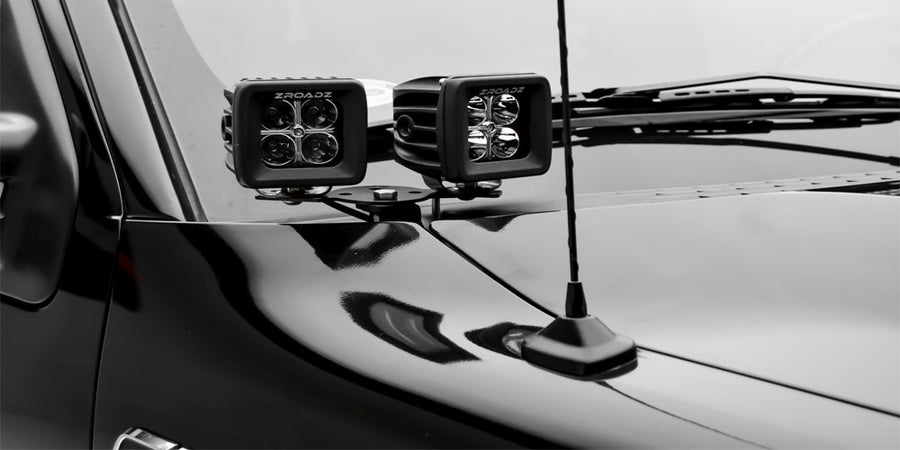 ZROADZ LED Mount Z365462 (Hood Hinge A-Pillar), Black