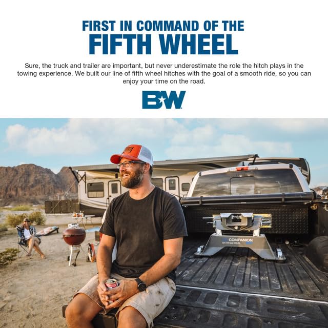 Companion OEM Slider B&W Trailer Hitches Fifth Wheel Hitch - Compatible with Ford OEM Puck System - RVK3370