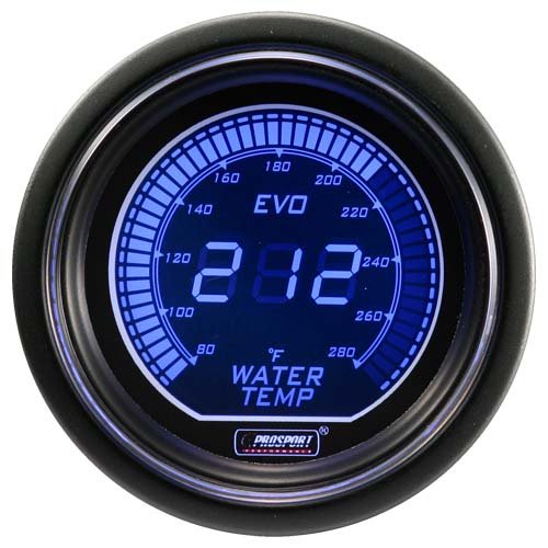 EVO Series Water Temperature Gauge- Electrical Red/Blue 52mm (2 1/16")