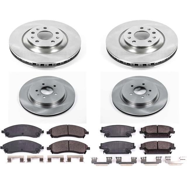 Power Stop Autospecialty KOE2875 Front and Rear Replacement Brake Kit-OE Brake Rotors & Ceramic Brake Pads For Cadillac CTS 2006-2007, Cadillac STS 2005-2008 [Model Specific]