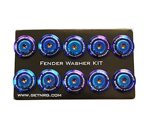Fender Washer Kit NRG (TI Series) M6 Bolts For Plastic (TI Burn Washer/TI Burn Screw) - Set of 10