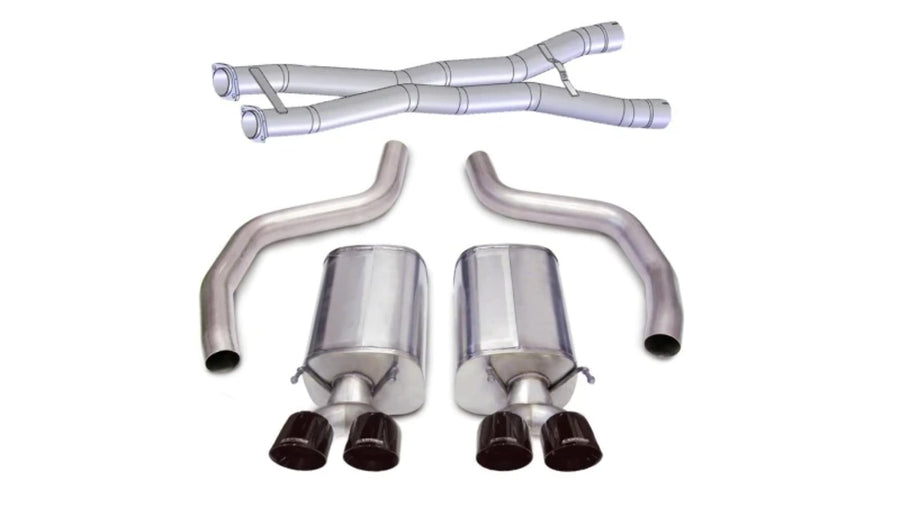 Cat-Back 3.0 IN Twin 4.0 IN Tips (14164CB3) Sport Sound Level | 2012-2013 Corvette C6 Z06 ZR1 Black PVD