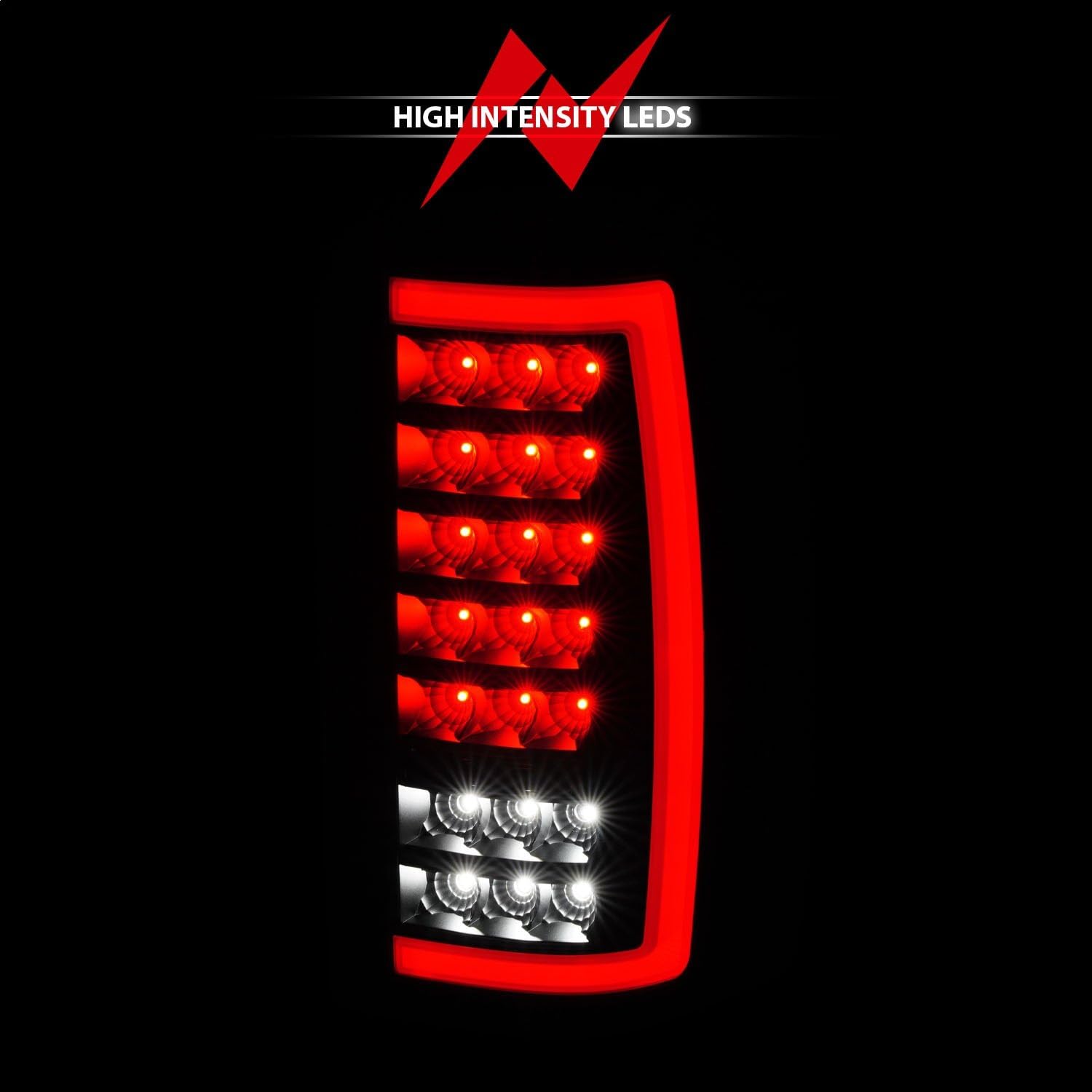 00-06 Chevrolet Tahoe/GMC Yukon ANZO Full LED Taillights w/Lightbar Black Housing/Smoke Lens