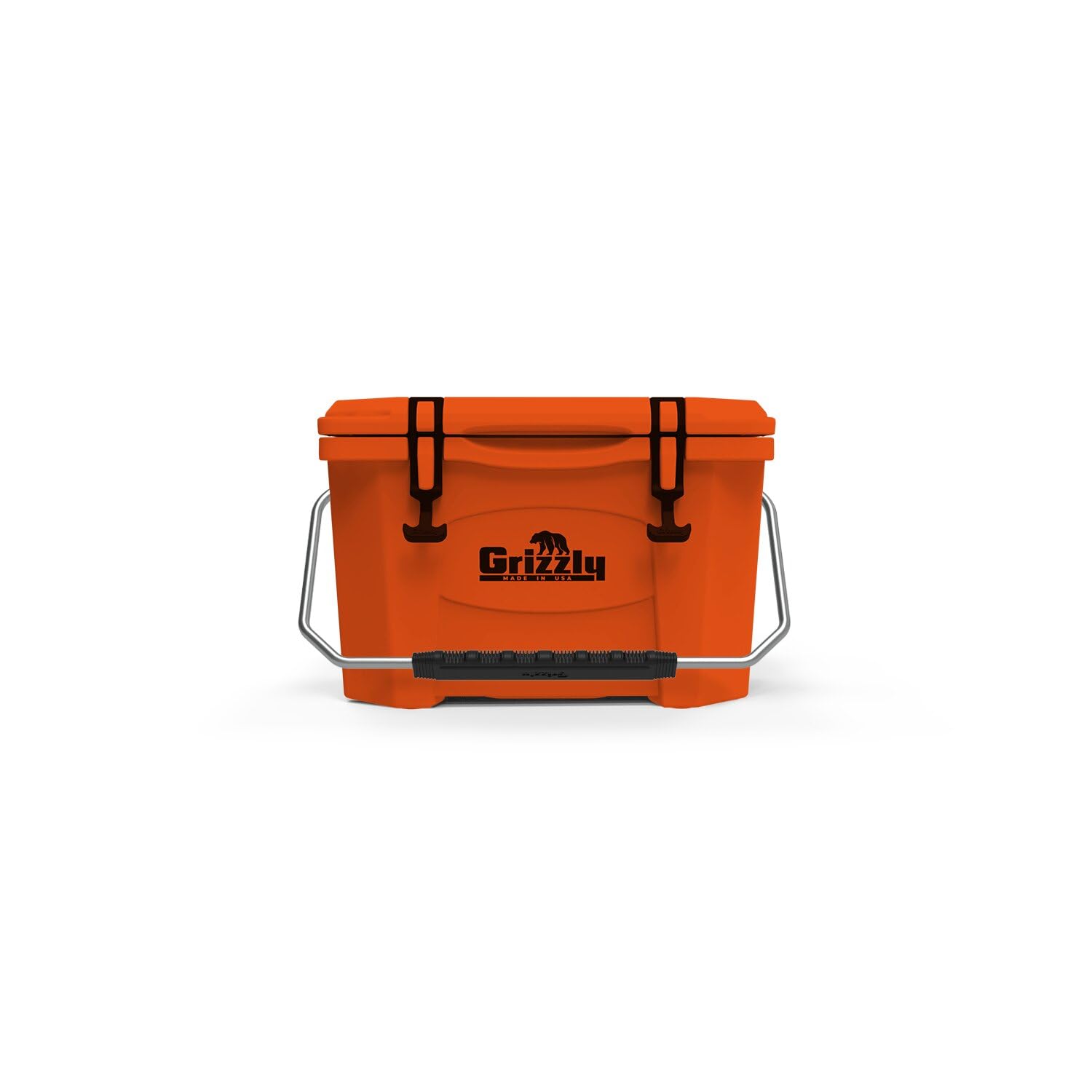 20 Cooler Grizzly | 20 qt Ice Chest Durable Rotomolded Insulated | Made in USA | Warranty for Life | For Beach Boat Camping Fishing Hunting | G20 | Orange