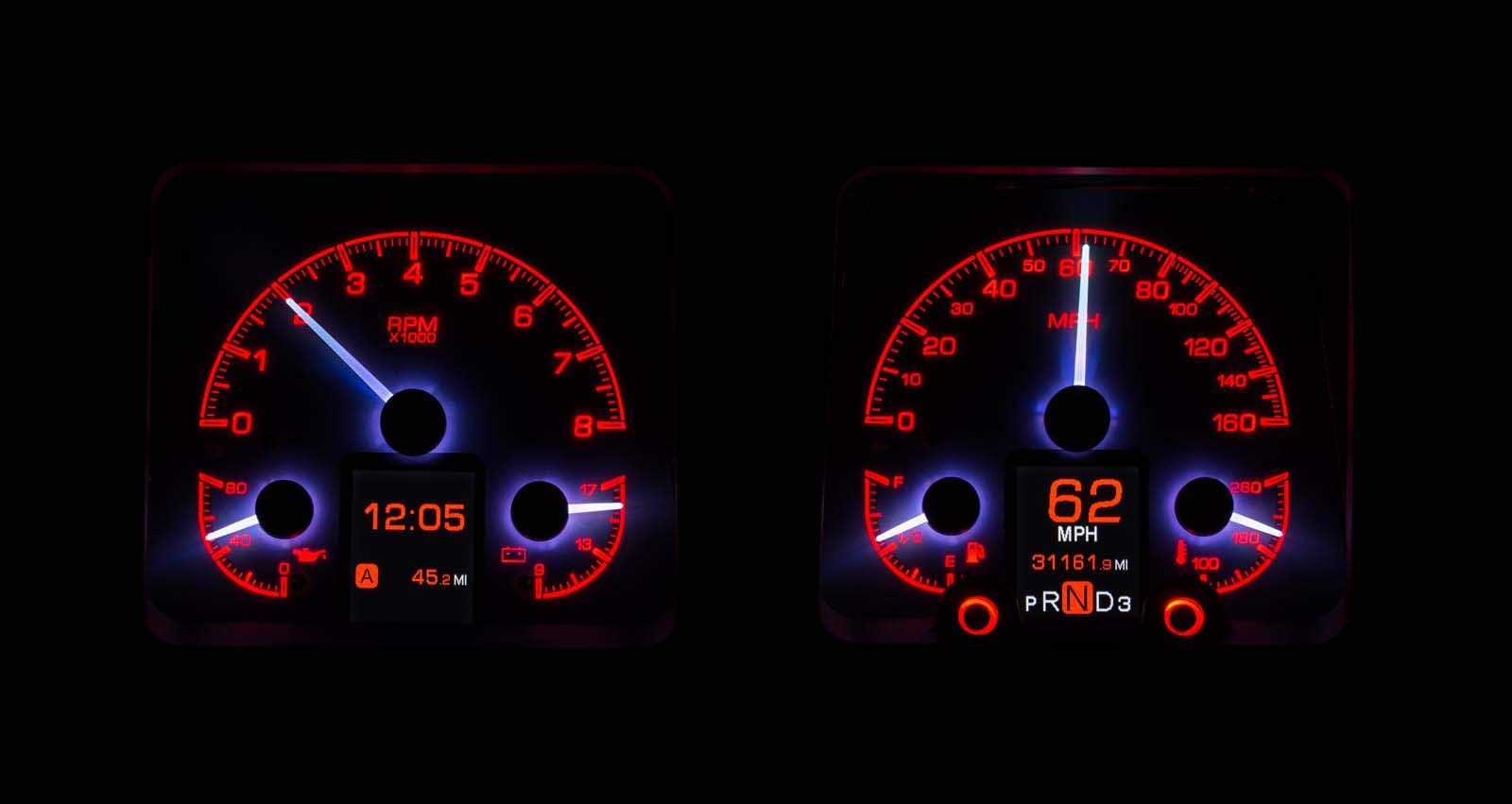 Dakota Digital Customizable Gauge System Kit 69 Chevy Camaro Black Alloy HDX-69C-CAM-K