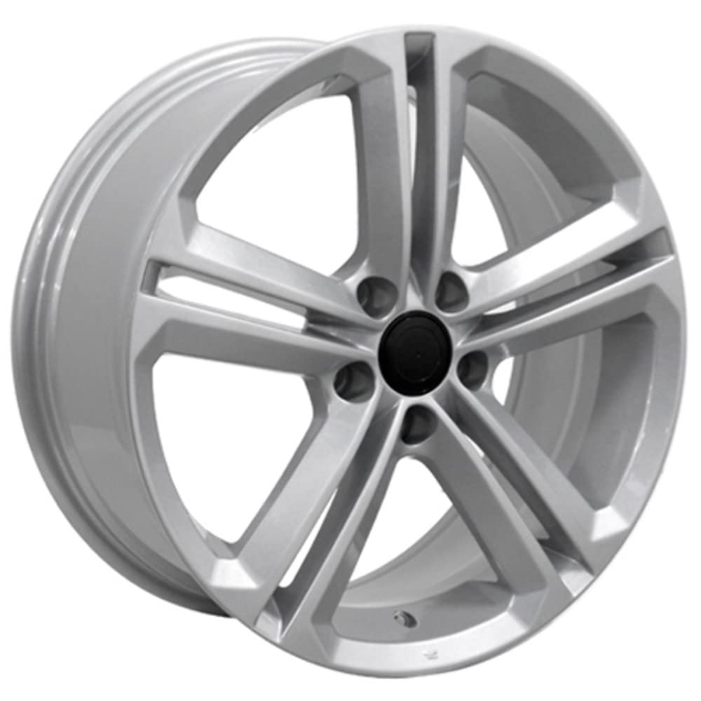 VW18-18080-5112-45S Silver Wheel Painted OE Wheels LLC (18 x 8. inches /5 x 112 mm, 45 mm Offset)