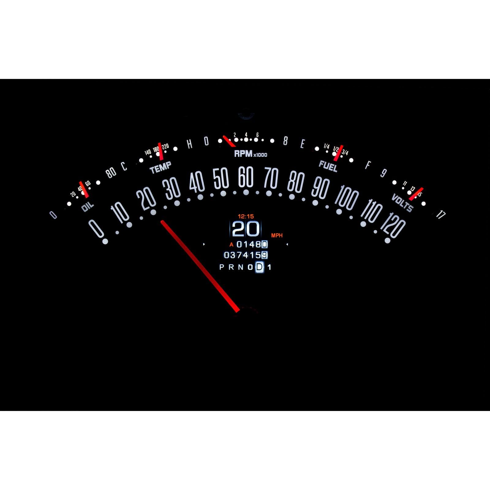 Dakota Digital Compatible RTX-55C-X with 1955-56 Chevy Car Retrotech Gauge Instrument System