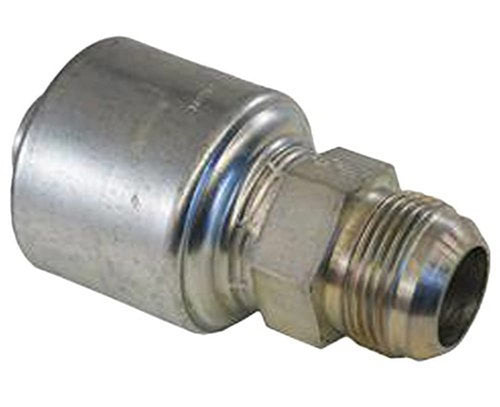 Gates MegaCrimp 6G-10MJ Couplings, Male JIC 37 Flare, Zinc Plated Carbon Steel, 2.64", 3/8" ID