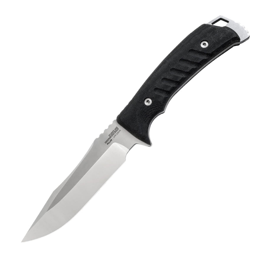 SOG Fixed Blade Pillar Knife- Full Tang 5 Inch S35VN Steel Survival Blade, w/ Linen Micarta Handle and Kydex Sheath, Made in the USA (UF1001-BX)