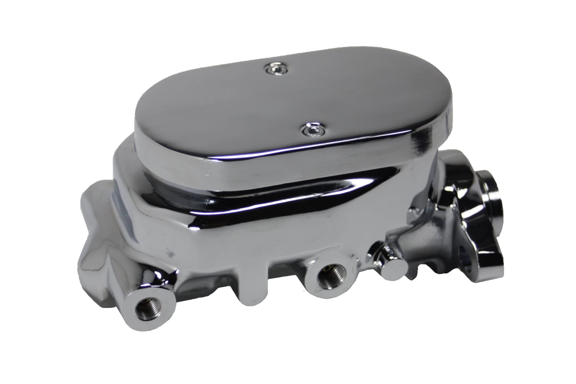 9 Inch LEED BRAKES Power Booster, 1-1/8 Inch Bore Flat Top Master With Bracket Kit (Chrome)