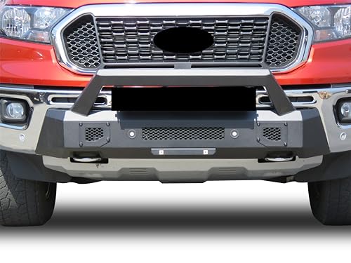 Armour III Black Horse Light Duty Front Bumper Textured Black Compatible with 2019-2023 Ford Ranger-AR3LD43NL