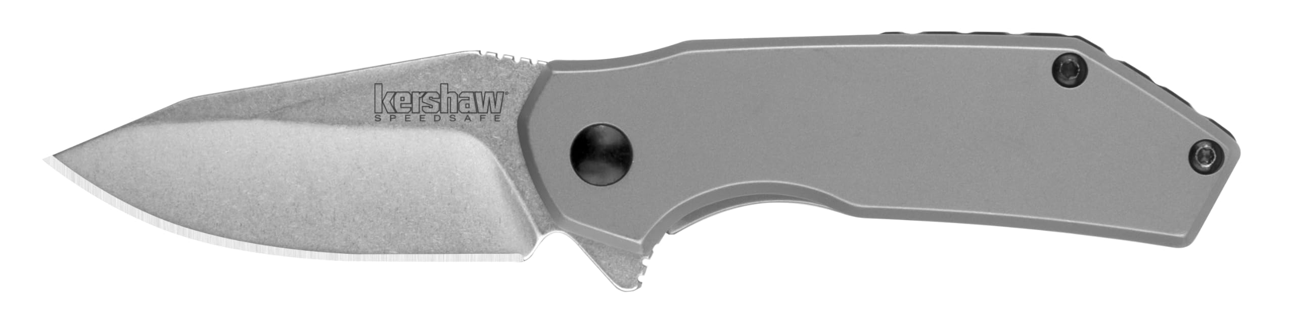 Kershaw Frame Lock Knife Valve Bead Blast Stainless Steel (2.25" Stonewash) 1375