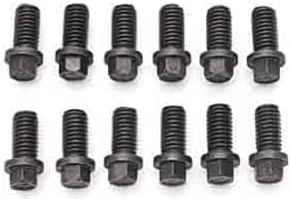 Milodon 3/8" x 3/4" Header Bolt for Small Block Chevy, Big Block Chrysler and Pontiac, (Set of 12) 84540