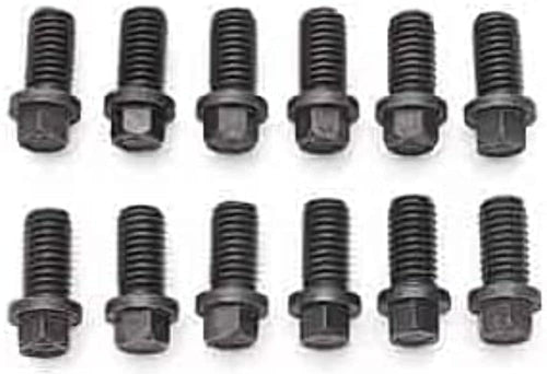 Milodon 3/8" x 3/4" Header Bolt for Small Block Chevy, Big Block Chrysler and Pontiac, (Set of 12) 84540