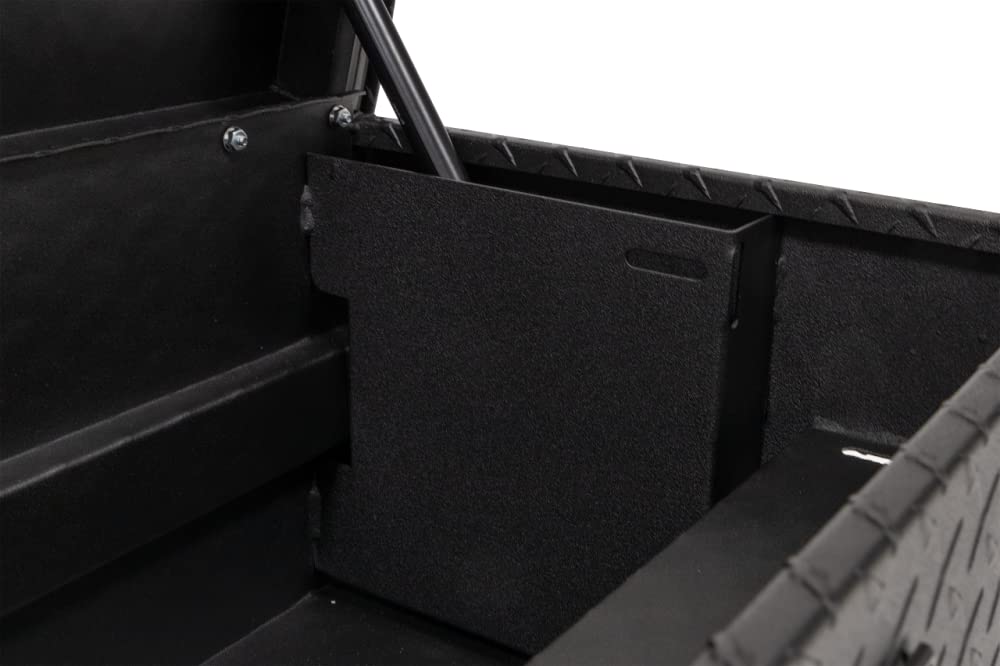Low Profile Model 178-52-03 56in Lo-Side Box, Aluminum, Textured Matte Black, 3.8 cu ft