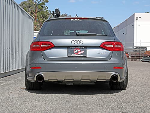 aFe Power MACH Force-Xp 49-36437-L 3 to 2-1/2 IN Stainless Steel Axle-Back Exhaust w/Blue Flame Tip, fits Audi Allroad 13-16 L4-2.0L (t)