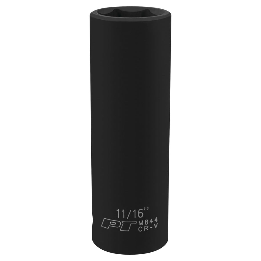 M844 Performance Tool 1/2-Inch Drive 11/16-Inch 6pt Deep Wall Impact Socket - Chrome Vanadium Steel