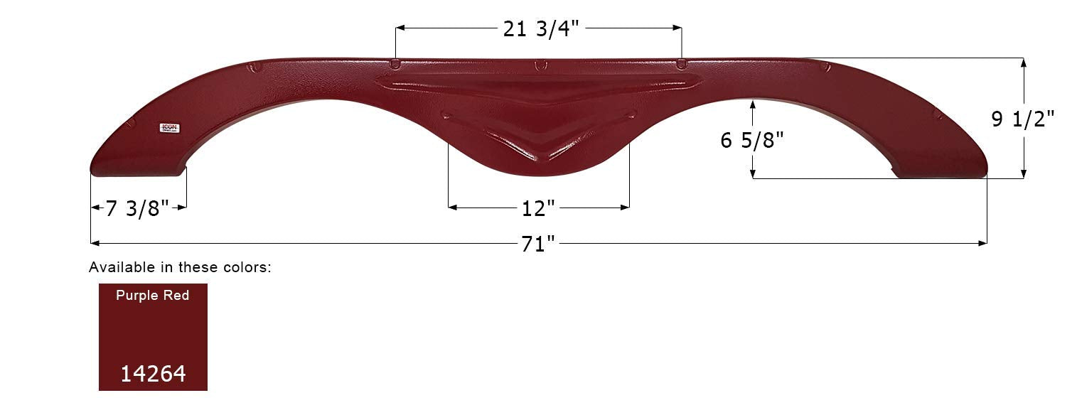 Fender Skirt ICON, Tandem, R-Vision, FS4264, Purple Red