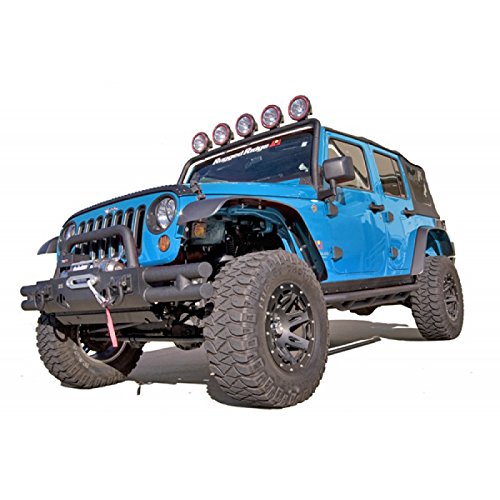 All Terrain Flat Fender Flare Kit | Rugged Ridge, 4 Piece | 11620.10 | Fits 2007-2018 Jeep Wrangler JK