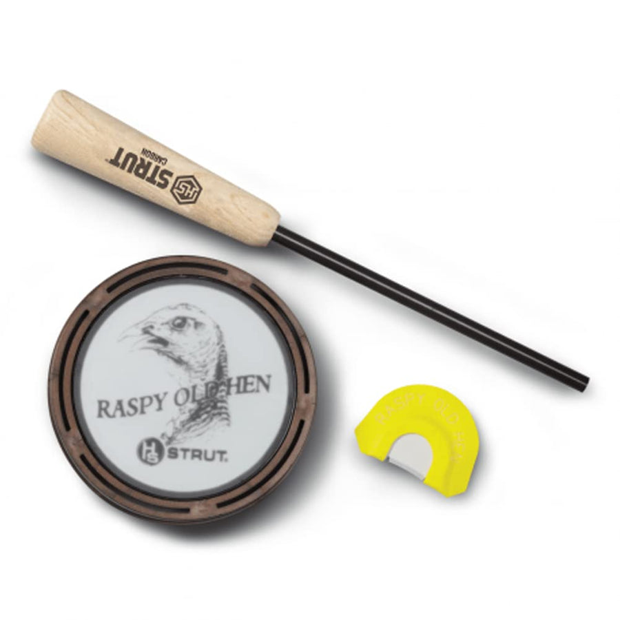 Hunters Specialties Raspy Old Hen Glass Wild Turkey Call Hunting Combo Kit