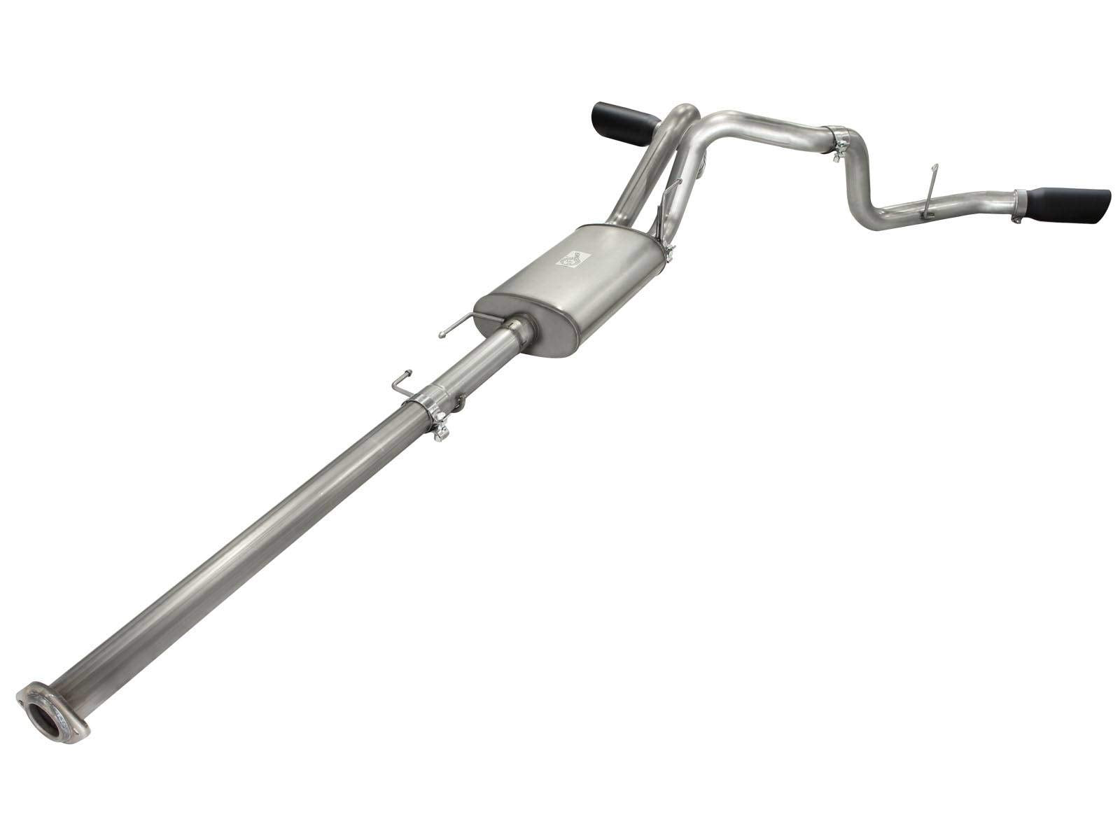 MACH Force-Xp aFe Power 3" Stainless Steel Side-Exit Cat-Back Exhaust System with Black Tips for Ford F-150