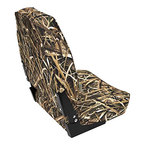 Camo High Back Wise 8WD617PLS-728 Boat Seat, Mossy Oak Shadowgrass Blades