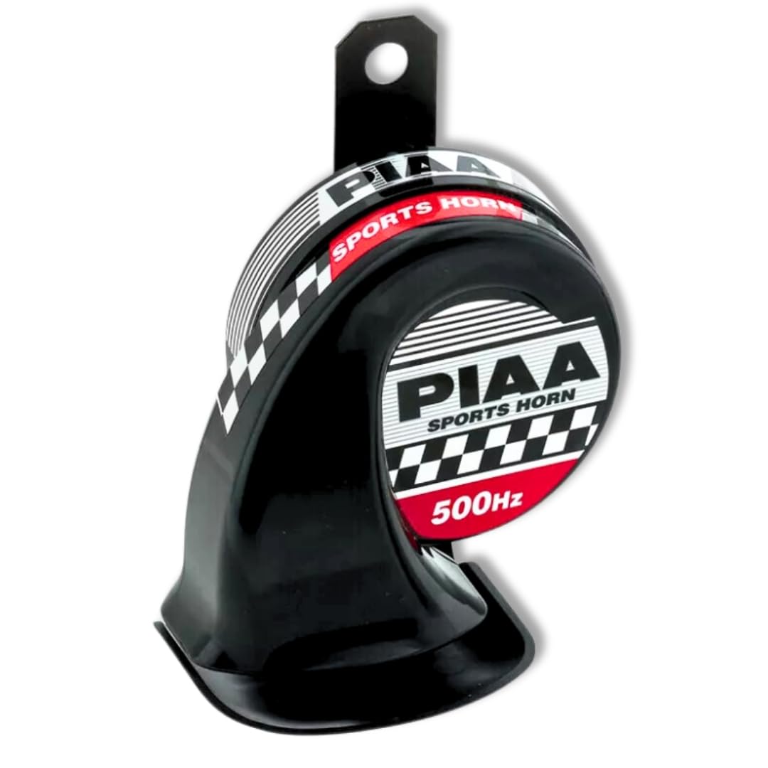 PIAA Universal Loud Horn 76500 for Car Truck Motorcycle SUV UTV ATV Van Powersports 500Hz Truck Horns for Pickups Replacement Kit (Pack of 1)