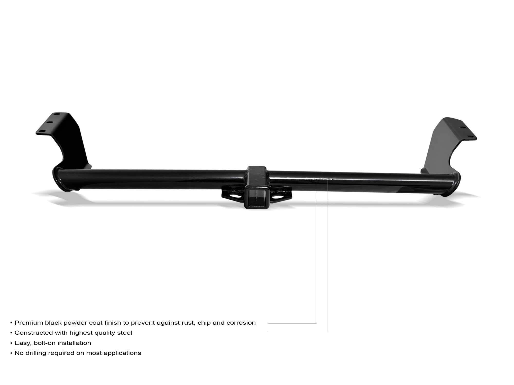 Class 3 Armordillo Trailer Tow Hitch with 2" Receiver Tube - Black Fits 1999-2017 Honda Odyssey