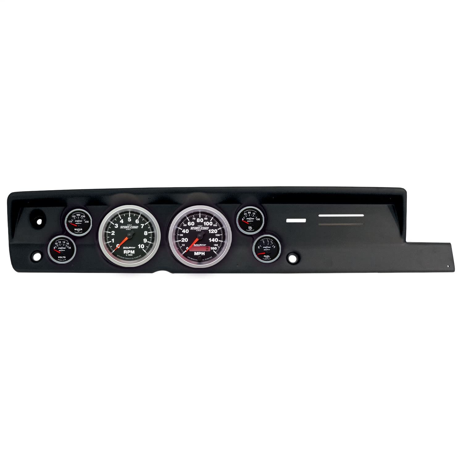 AutoMeter Dash Kit Direct Fit, (5" X2, 2 1/16" X4), Plym Cuda Heat 67-69, Sport-Comp Ii (2118-12)