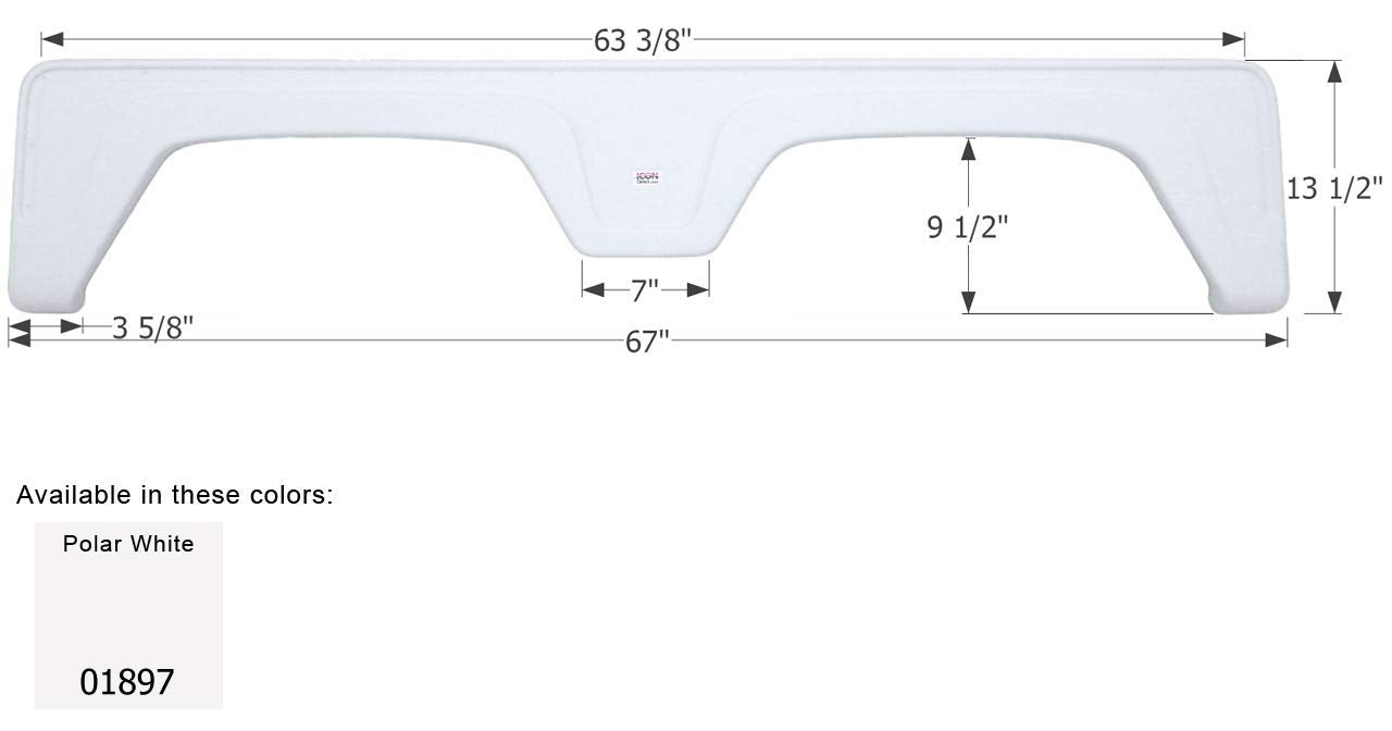 Fender Skirt ICON, Tandem, Glendale, FS1897, Polar White