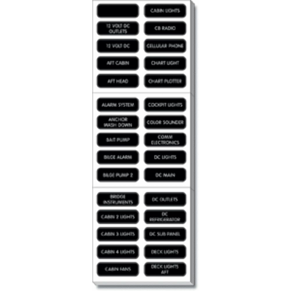 DC Panel Extended Blue Sea Systems 8039 Label Set 120