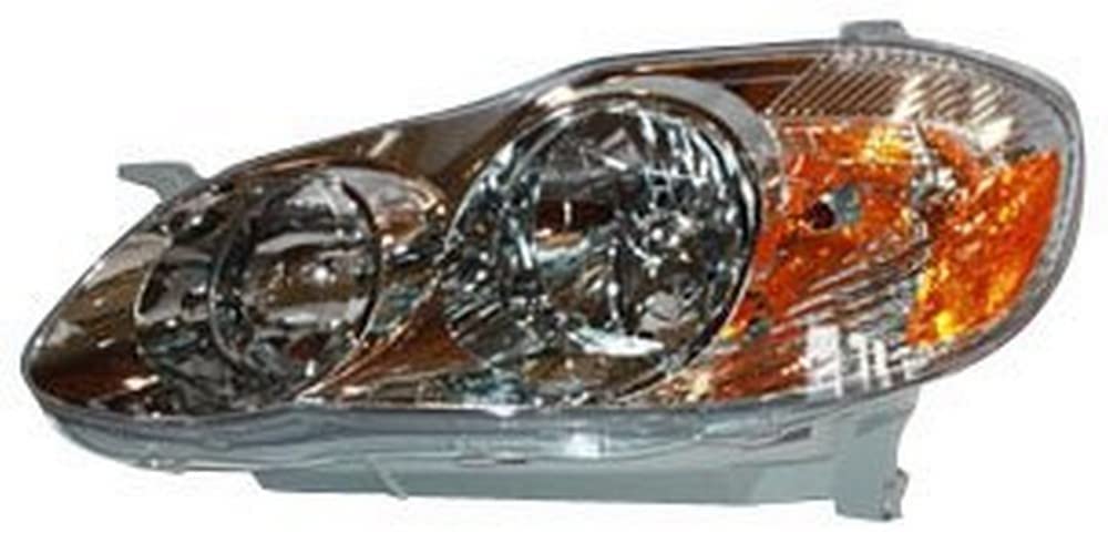 Left TYC Headlight Assembly Compatible with 2003-2004 Toyota Corolla