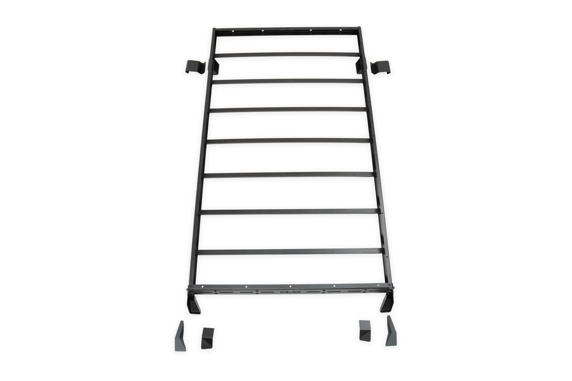 Hard Top Roof Rack DV8 Offroad for 2021-2025 Ford Bronco 2-Door | OEM Hardtop | Mounts 40” & 50” Light Bar | Bolt-On Installation | Multiple Tie Down Points | 200 lb Capacity | Multiple Accessories
