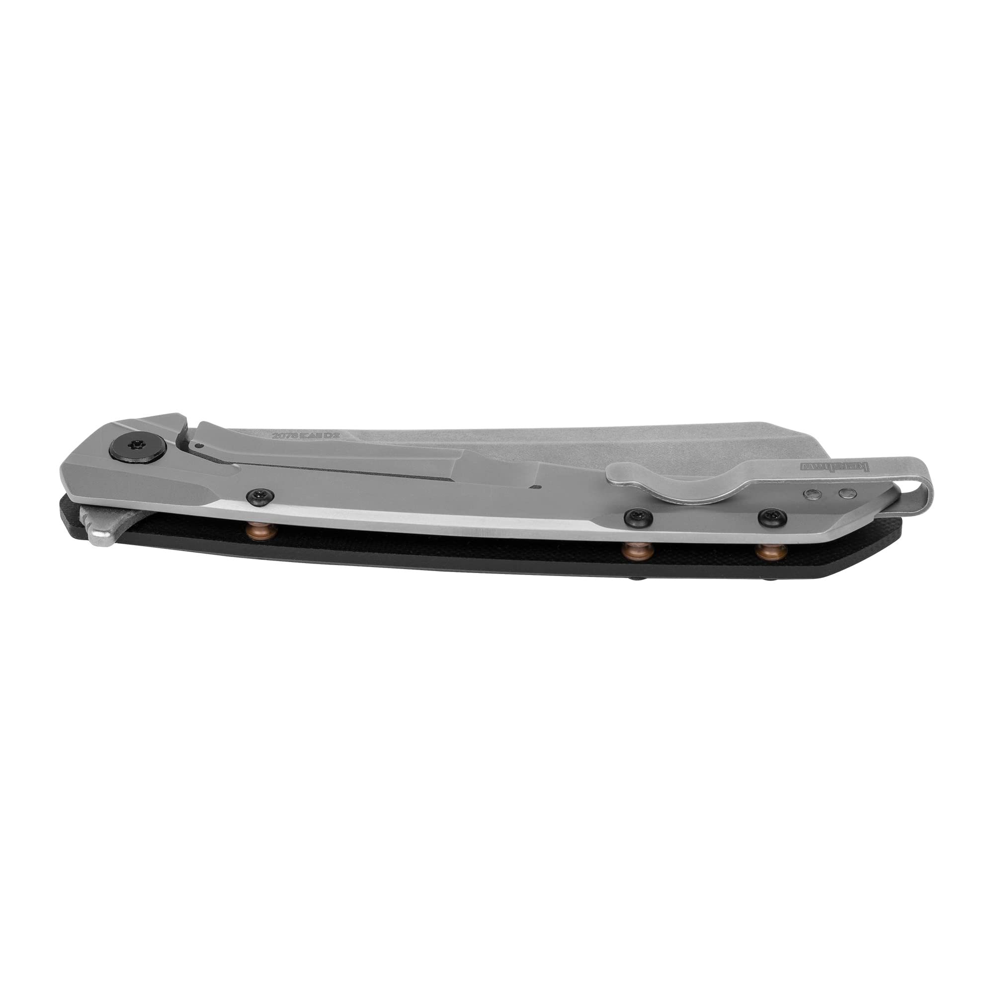 Kershaw Cleaver Strata Pocket Knife, Black, 4 Inch High-Carbon Steel Blade, EDC with Manual Opening, Deep-Carry Pocketclip, Everyday Carry Pocket Knife for Men and Women