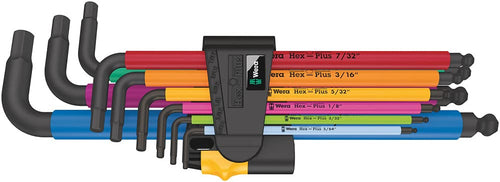 LONG ARM HEX KEY SET 950 SPKL/9 SZ (SB Package Clip NEW)