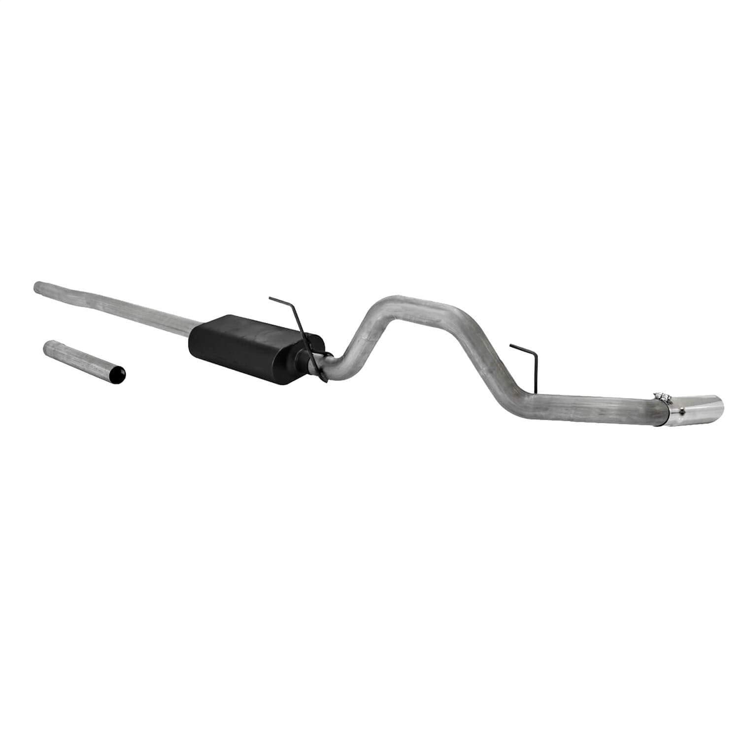 Force II Flowmaster Cat-Back Exhaust Kit 3 Inch Aluminized Steel 3.5 Inch Polished 304 Stainless Steel Tips Compatible with 2004-2008 Ford F-150 Lincoln Mark LT 4.6L 5.4L 2/4WD All Wheelbases
