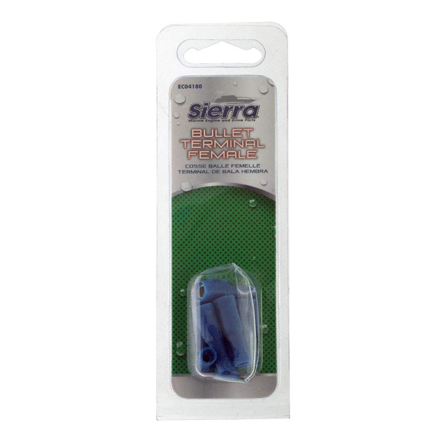 Sierra International EC04180 Male Insulated, .157 Bullet Terminals for 16-14 Gauge Wire (10 Pack), Blue