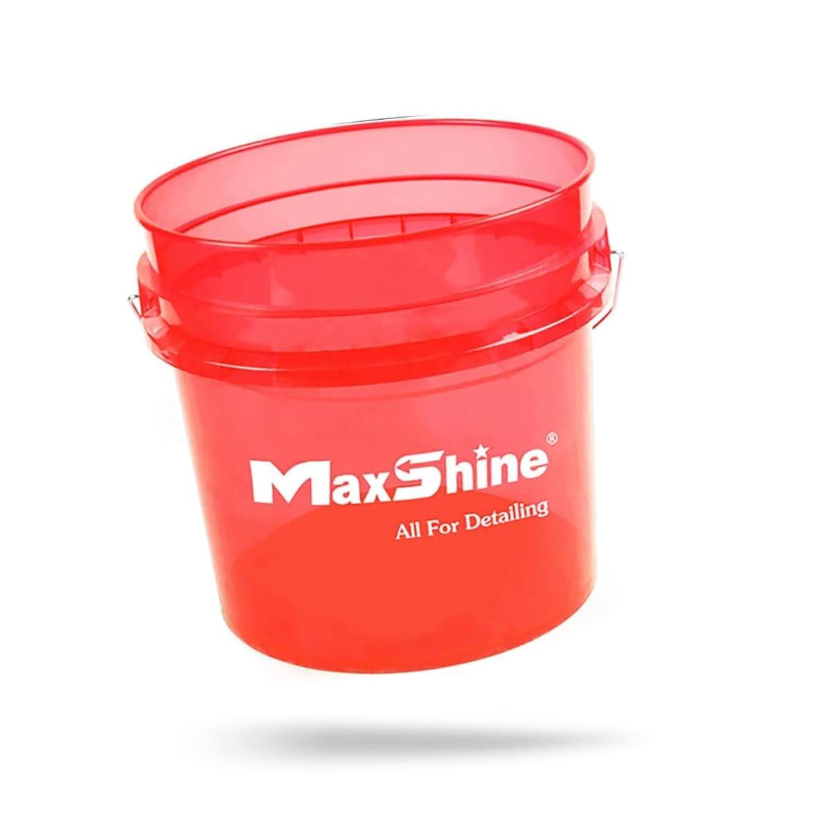 3.5 Gallon Maxshine Universal Detailing Bucket (Red) | Car Wash Bucket for Scratch-Free Washing | Garage Storage & Auto Detailing Tool Holder | Holds Soap, Foam Cannon, Brushes, Microfiber Towels
