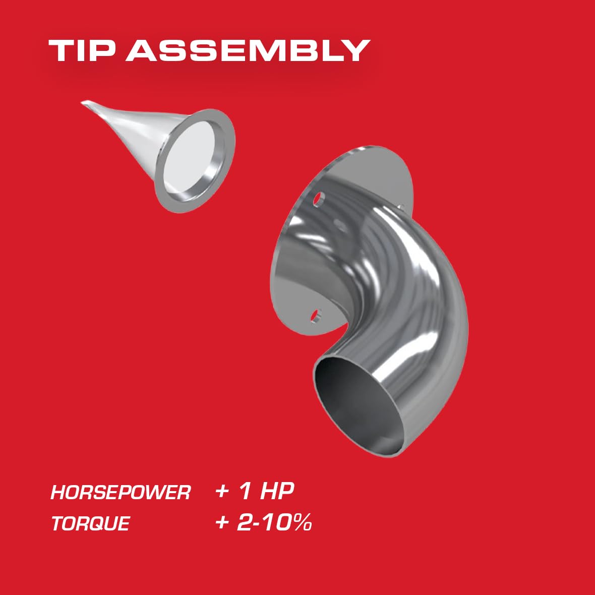 2-Inch MBRP Tip Assembly Made of T304 Stainless Steel | Fits CFMOTO UFORCE 1000 2019-2021 | 1-Year Warranty | T14605