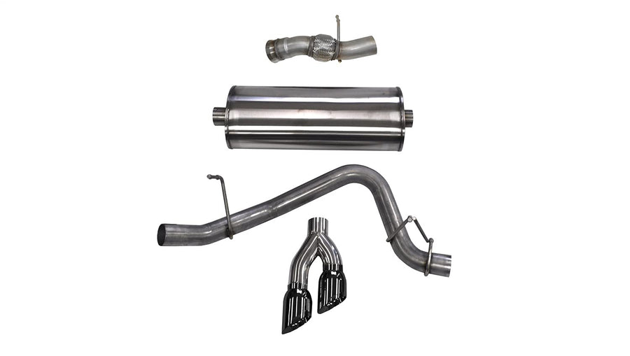 Corsa Cat Back Exhaust 14826BLK (Single Side Exit with Black Twin Pro Series Tips), 1 Pack