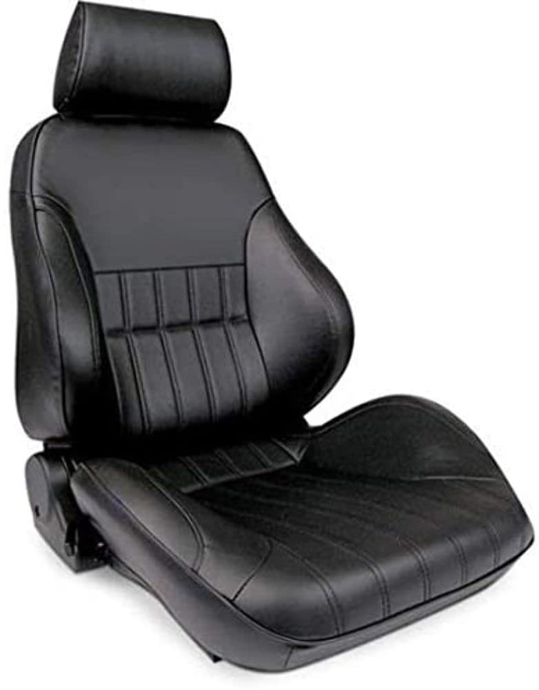 Black Leather Racing Rally ProCar by Scat 80-1000-51RS-LEATHER Smooth Back Recliner Right Seat