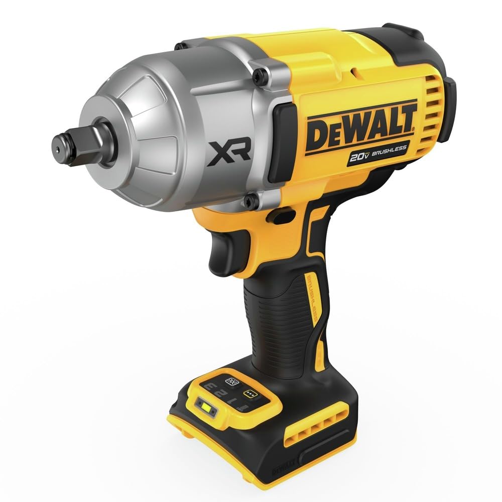 20V MAX DEWALT Cordless Impact Wrench, 1/2 Impact Gun, 4-Speed High Torque with Hog Ring Anvil and LED Light, Brushless Motor, Precision Wrench, Tool Only (DCF900B)