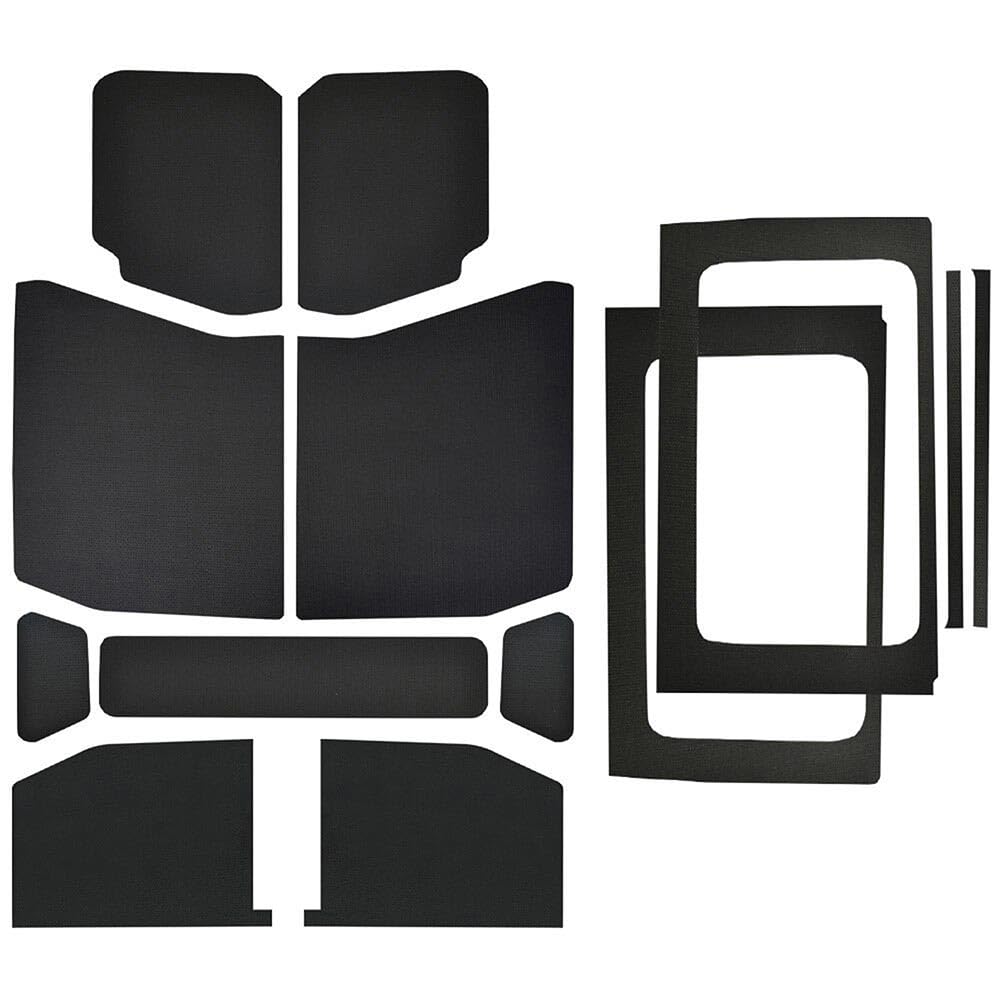 Design Engineering Boom Mat 050182 Complete Sound Deadening Kit Leather Look Black Compatible with 4-Door Jeep Wrangler JL (2018-up)