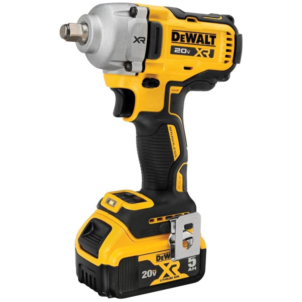 DEWALT 20V MAX Impact Wrench, 1/2 inch Cordless, 2 Batteries and Charger Included (DCF891P2)