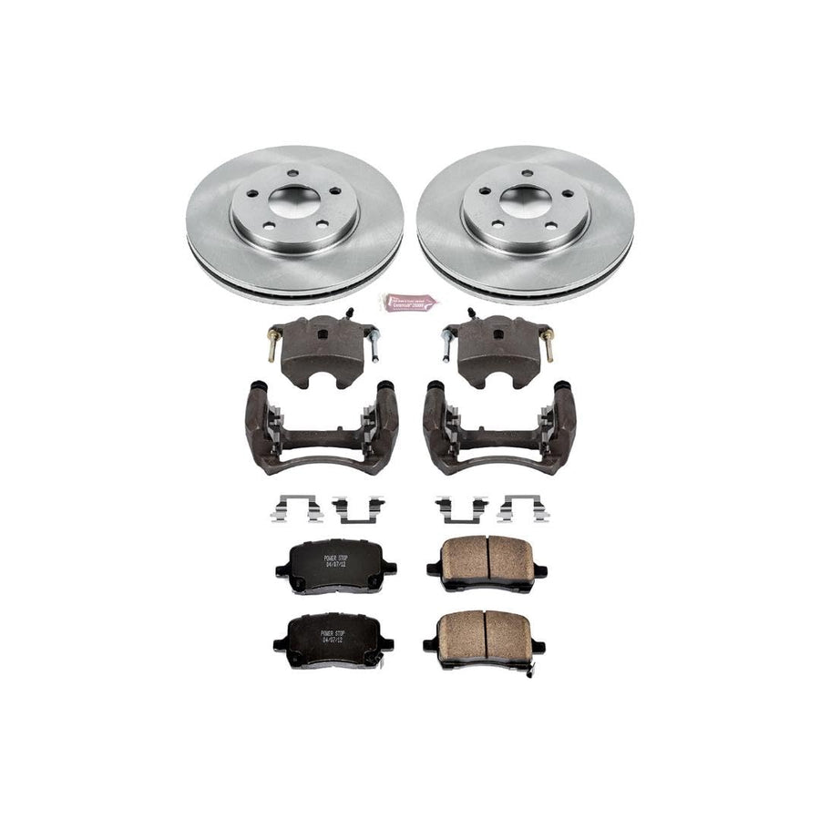 Power Stop KCOE1617 1-Click OE Replacement Brake Kit with Calipers For Chevrolet Malibu 2004-2008, Pontiac G6 2006-2007 Autospecialty [Model Specific]