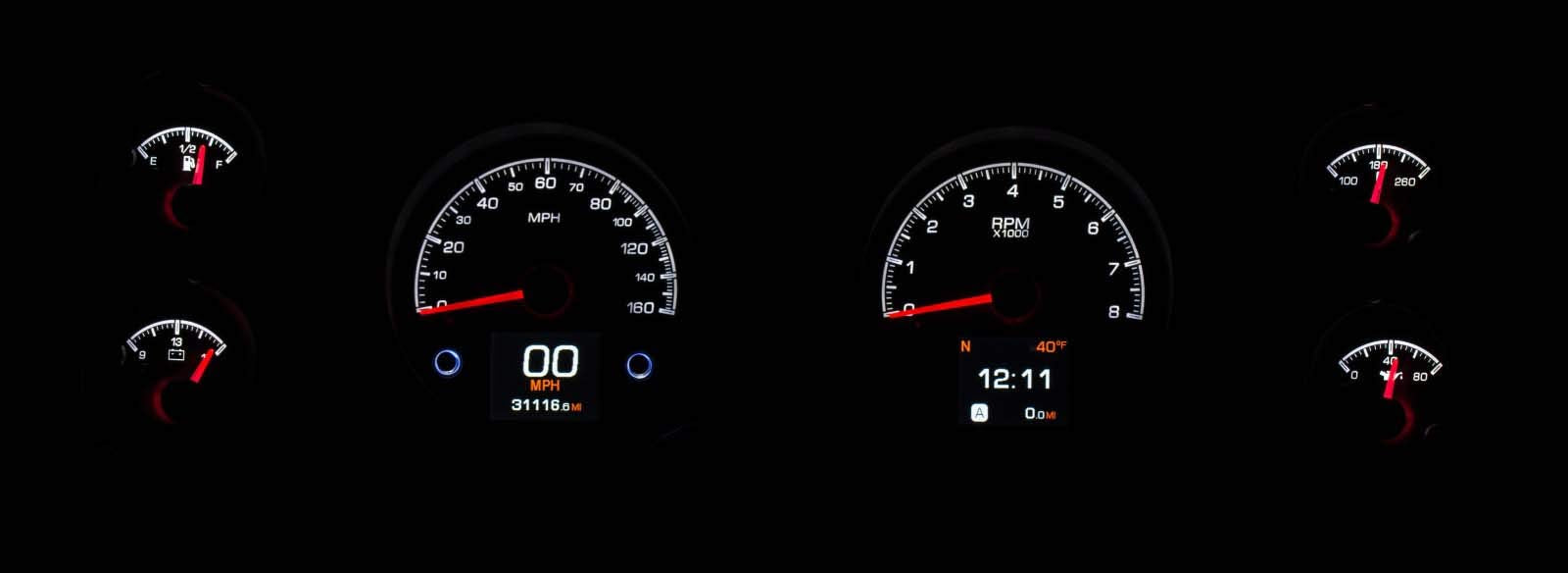 Dakota Digital Customizable Gauge System 70-81 Chevy Camaro Black HDX-70C-CAM-K