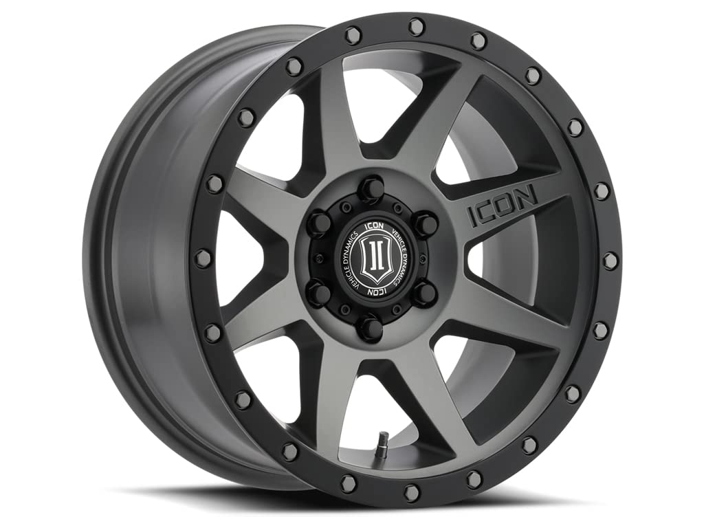 Rebound ICON Alloys, Titanium, 17 x 8.5/6 x 5.5, 25mm Offset, 5.75" BS