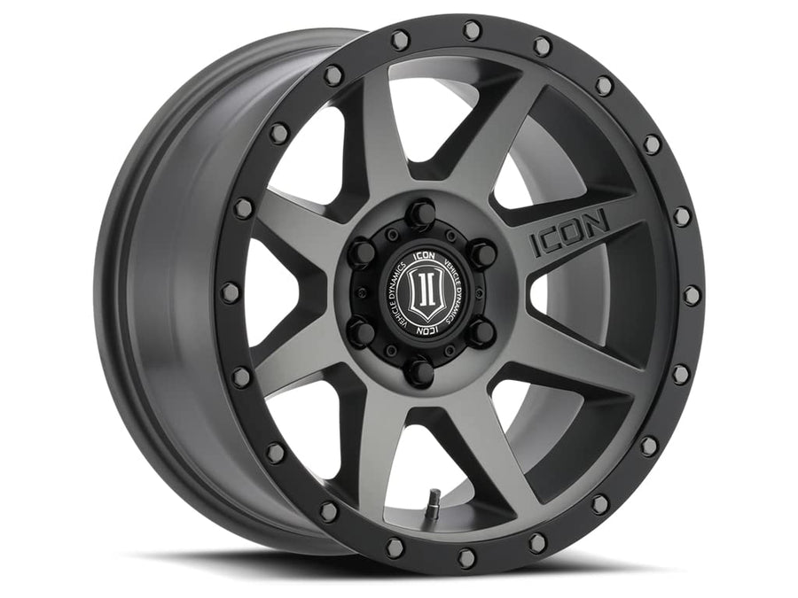 Rebound ICON Alloys, Titanium, 17 x 8.5/6 x 5.5, 25mm Offset, 5.75" BS