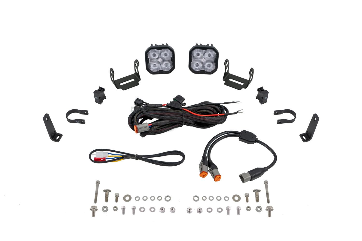 Diode Dynamics Universal SS3 1.5 Inch Roll Bar Bumper Light Kit, White SAE Fog Max